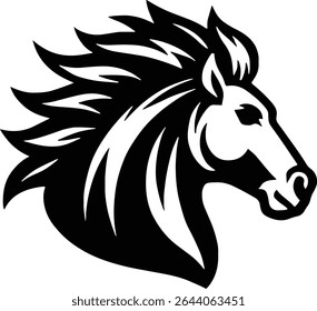 Mustang Horse middle high school sports team mascot isolated on transparent background