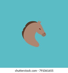 Mustang icon flat element. Vector illustration of mustang icon flat isolated on clean background for your web mobile app logo design.