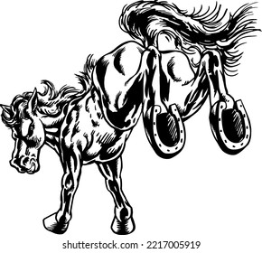 Mustang Kick Mascot Vector Illustration