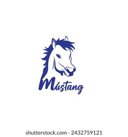 mustang logo design monogram. power concepts.