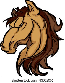 Mustang Stallion Mascot Cartoon Image