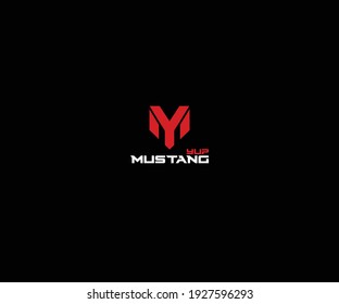 MUSTANG YUP Logo Brand Name