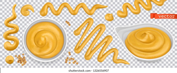 Mustard 3d vector realistic set