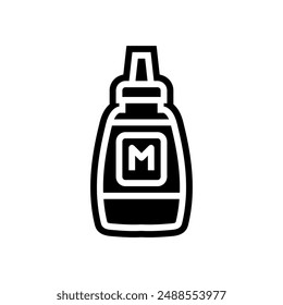 mustard allergen free product food glyph icon vector. mustard allergen free product food sign. isolated symbol illustration