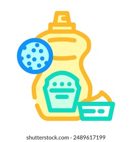 mustard allergen free product food color icon vector. mustard allergen free product food sign. isolated symbol illustration