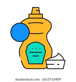 mustard allergen free product food line icon vector. mustard allergen free product food sign. isolated symbol illustration