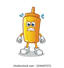 mustard angry mascot vector cartoon illustration