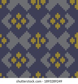 Mostaza Argyle, forma diamantífera fondo de patrón sin fisuras adecuado para la moda textil, ropa de punto, gráficos