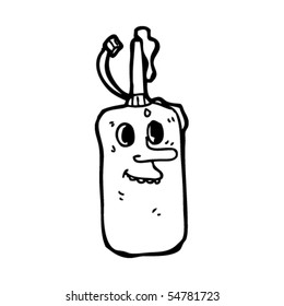 caricatura de botellas de mostaza