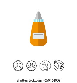 Mustard in bottle icon