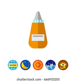 Mustard in bottle icon