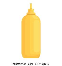 Mustard bottle icon cartoon vector. Grill bbq. Picnic meat
