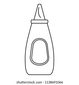 Mustard bottle icon. Outline mustard bottle vector icon for web design isolated on white background