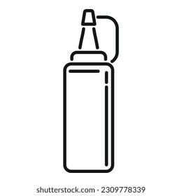 Mustard bottle icon outline vector. Bbq meat. Food grill