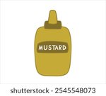 Mustard Bottle Illustration for culinary design