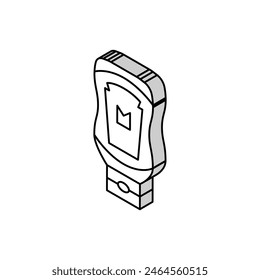 mustard bottle sauce food isometric icon vector. mustard bottle sauce food sign. isolated symbol illustration