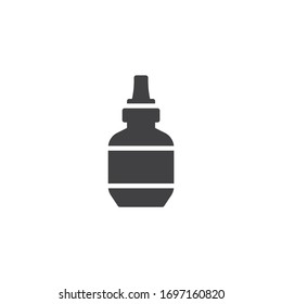 Icono vectorial Botella mostaza. signo plano relleno para concepto móvil y diseño web. Puede apretar el icono del glifo de la botella. Símbolo, ilustración del logotipo. Gráficos vectoriales