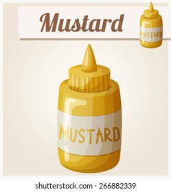 Mustard. Cartoon Vector Icon. Series of food and drink and ingredients for cooking.