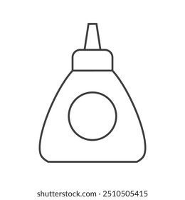 Ícone de recipiente de mostarda com estilo plano. Ilustração de vetor de recipiente de mostarda simples
