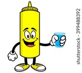 Mustard with a cup of Water