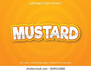 mustard editable text effect template with abstract style use for business logo brand and headline