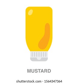 Mustard flat icon on white transparent background. You can be used mustard icon for several purposes.