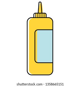 mustard flat illustration on white