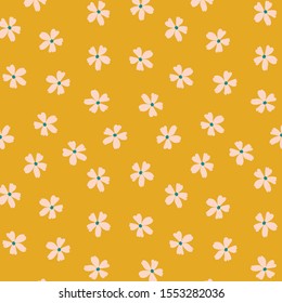 mustard floral ditsy blender vector seamless pattern editable and separable