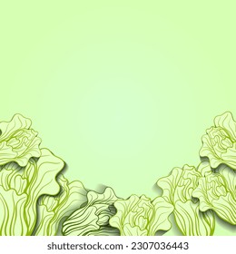 mustard greens abstract background vector illustration
