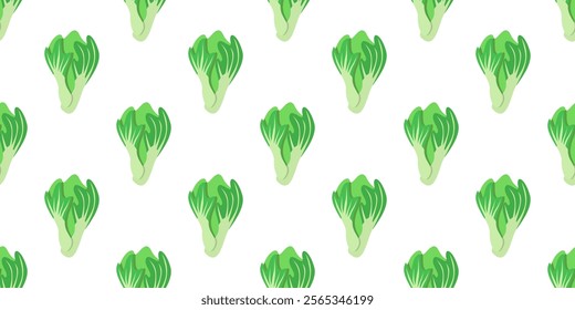 Mustard Greens Illustration Pattern background. Leafy Mustard Greens Pattern background. Mustard Greens Seamless pattern Design background.