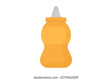 Mustard icon illustration. icon related to cooking spices. Flat icon style. Simple vector design editable