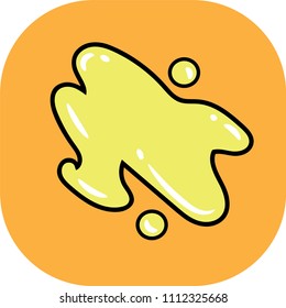 Mustard Icon. Pizza Icon in Cartoon, Vector Illustration.