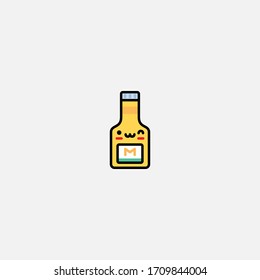 signo de ilustrador vectorial de icono mostaza
