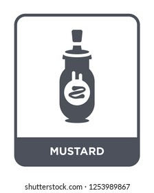 mustard icon vector on white background, mustard trendy filled icons from Gastronomy collection, mustard simple element illustration