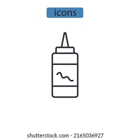 Senfsymbole für Vektorelemente für Infografiken