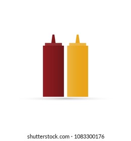 mustard and ketchup containers
