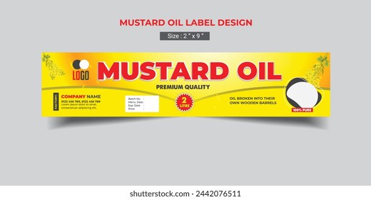 Etiquetas aceite mostaza Diseño