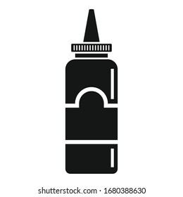 Mustard plastic bottle icon. Simple illustration of mustard plastic bottle vector icon for web design isolated on white background