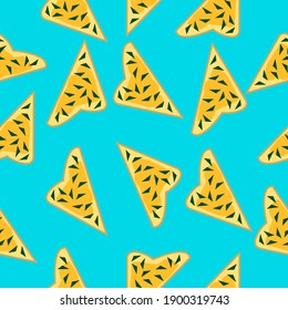mustard sandwich seamless vector repeat pattern