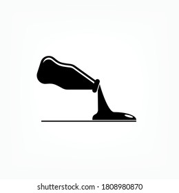Mustard Sauce Bottle Icon. Complement Meals Symbol - Vector.