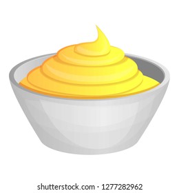 Mustard sauce icon. Cartoon of mustard sauce vector icon for web design isolated on white background
