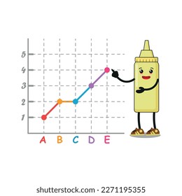 mustard sauce show infographic chart bar pie for marketing vector