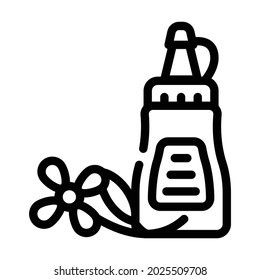 mustard seasoning line icon vector. mustard seasoning sign. isolated contour symbol black illustration