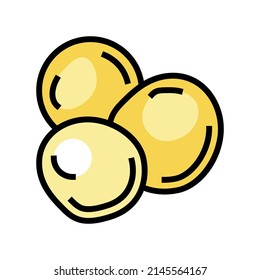 mustard seed color icon vector. mustard seed sign. isolated symbol illustration