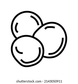 mustard seed line icon vector. mustard seed sign. isolated contour symbol black illustration