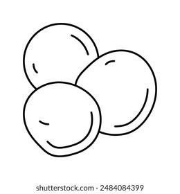 mustard seed line icon vector. mustard seed sign. isolated contour symbol black illustration