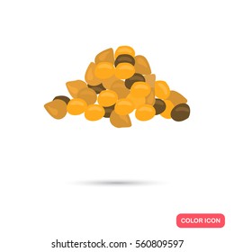 Mustard seeds color flat icon for web and mobile design