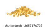 Mustard seeds isolated on white background. Vector cartoon flat illustration. 