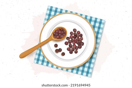 Mustard Seeds vector illustration From the top view