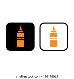 Mustard squeeze bottle icon vector